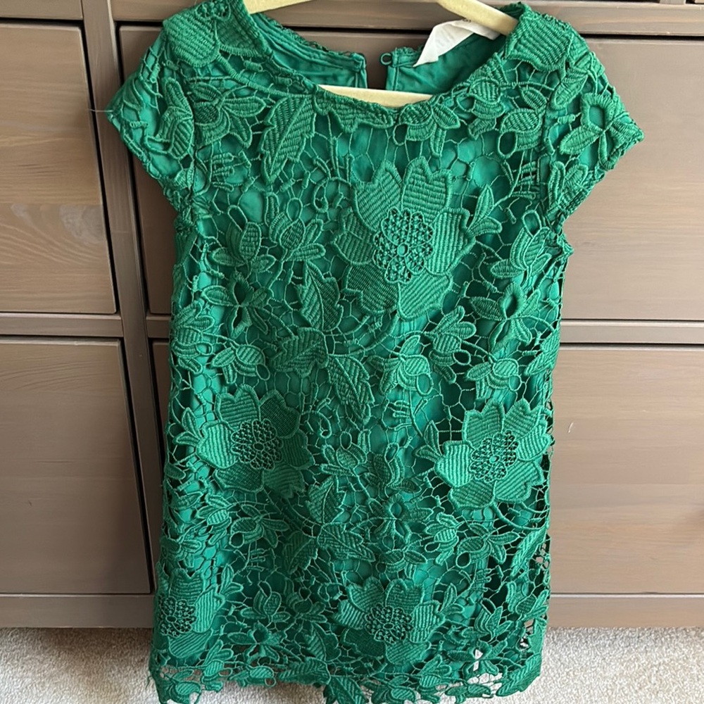 H&M Green Lace Floral Dress